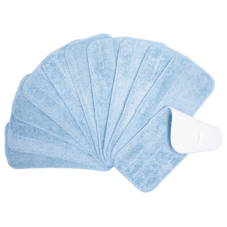 Monarch Brands Microfiber Flat Wet Mop - 13in 0, Blue, 120PK M830013B-CS